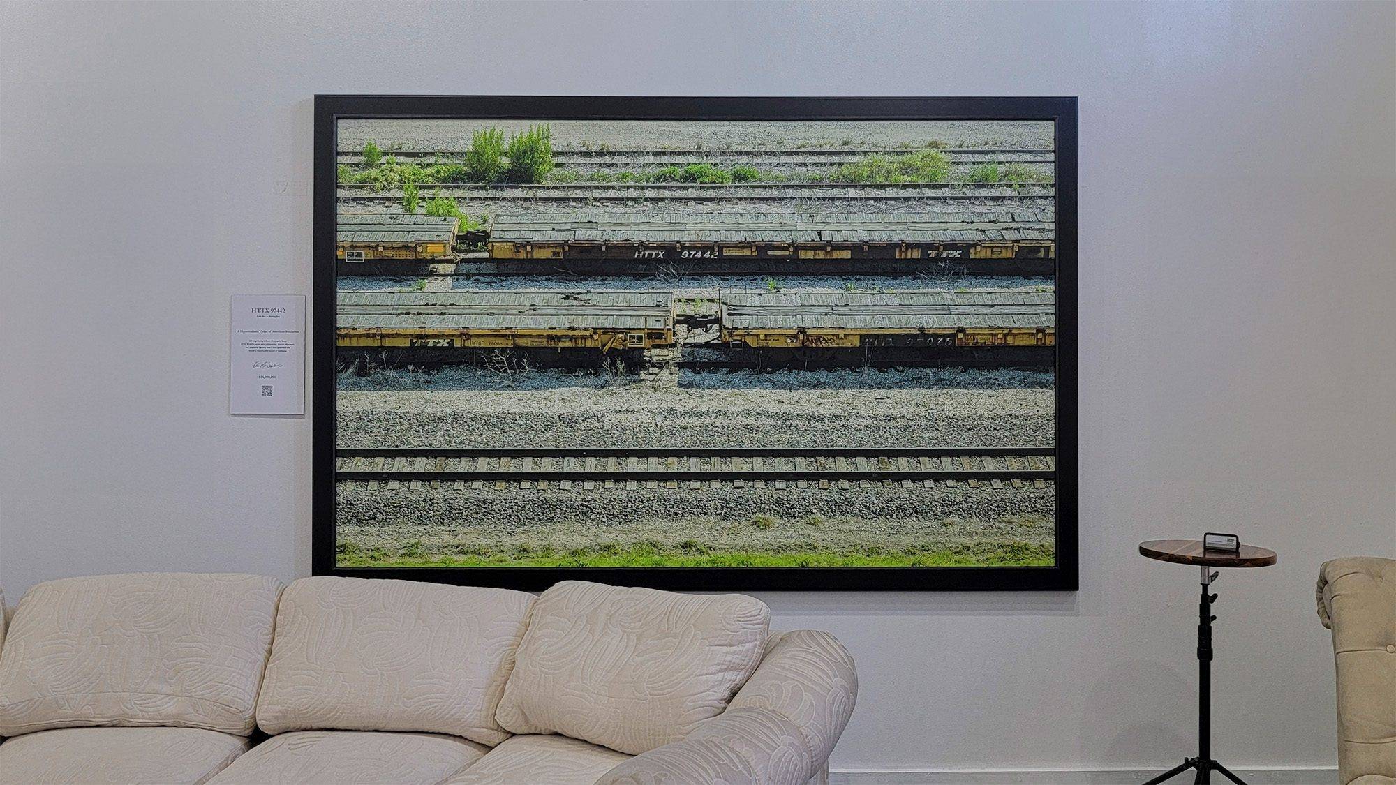 Fine Art The monumental KGS Studios fine art piece HTTX 97442, displayed in a fine art gallery setting.