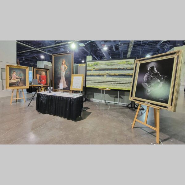 KGS Studios Public Exhibition - Documentation - 88 Physical documentation of Kevin G. Saunders | KGS Studios fine art prints in a public exhibition setting. Verifies the public vetting of manual hyperrealism portraits, orchid studies, and HTTX-97442. San Antonio archive proof of physical reality.