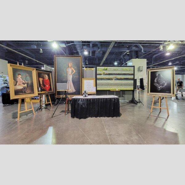 KGS Studios Public Exhibition - Documentation - 89 Physical documentation of Kevin G. Saunders | KGS Studios fine art prints in a public exhibition setting. Verifies the public vetting of manual hyperrealism portraits, orchid studies, and HTTX-97442. San Antonio archive proof of physical reality.