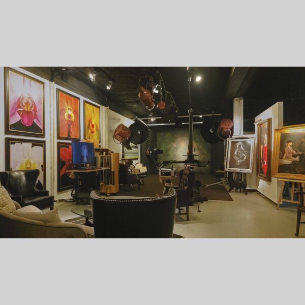 107 Blue Star Atelier Interior - San Antonio 07 Physical documentation of the 107 Blue Star atelier, verifying the manual hyperrealism environment for Kevin G. Saunders | KGS Studios. This San Antonio atelier proof confirms the tools and lighting used for museum-grade commissions. Physical reality asset; no generative AI used.