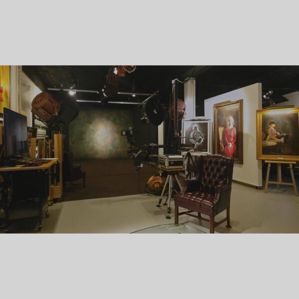 107 Blue Star Atelier Interior - San Antonio 12 Physical documentation of the 107 Blue Star atelier, verifying the manual hyperrealism environment for Kevin G. Saunders | KGS Studios. This San Antonio atelier proof confirms the tools and lighting used for museum-grade commissions. Physical reality asset; no generative AI used.