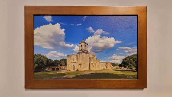 KGS Studios - Framed Mission San José Unlimited Edition Print A framed, museum-quality print of Mission San José by Kevin G. Saunders, part of the World Heritage Collection.