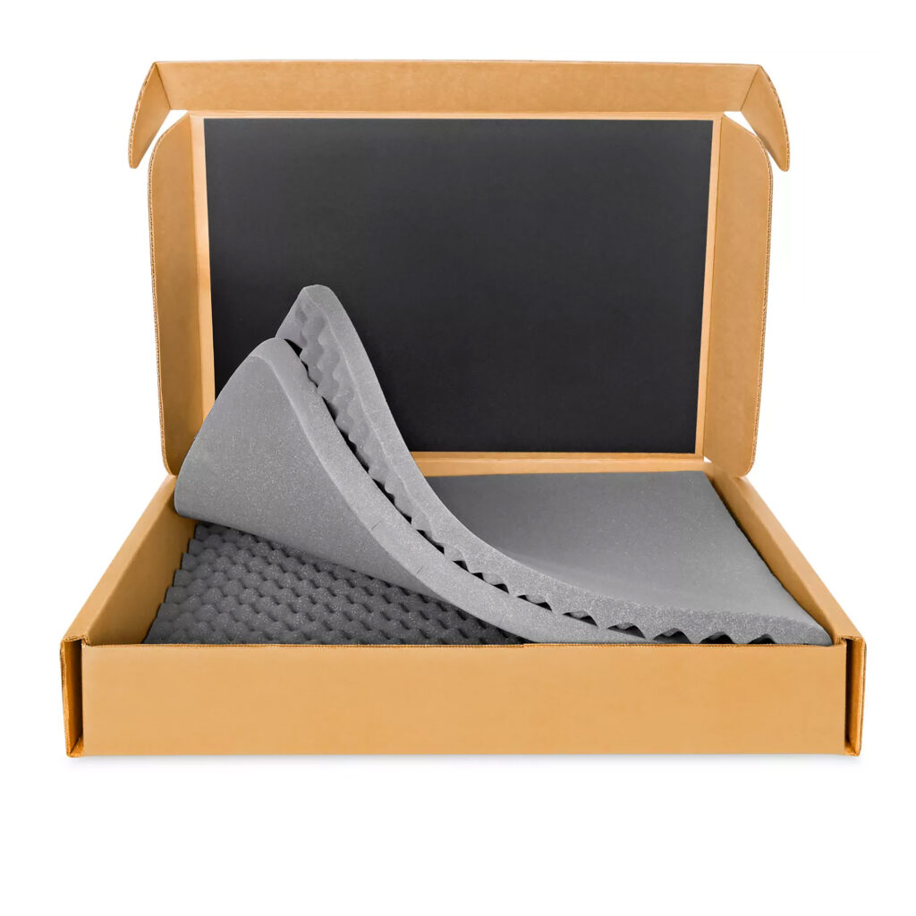 Archival foam shipping box (Uline S-17581) used by KGS Studios for securely packaging Unlimited Edition Orchid and Missions fine art prints.