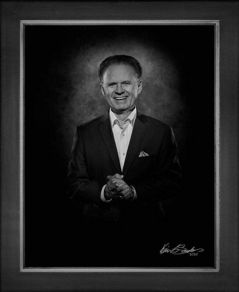 Manual hyperrealism portrait of Sonny Melendrez, CEO of Sonny Melendrez Communications, captured in-person at 107 Blue Star by Kevin G. Saunders.
